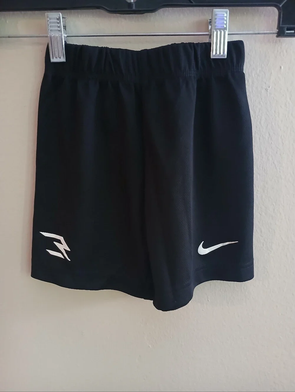 Nike Black Performance Shorts with White Swoosh